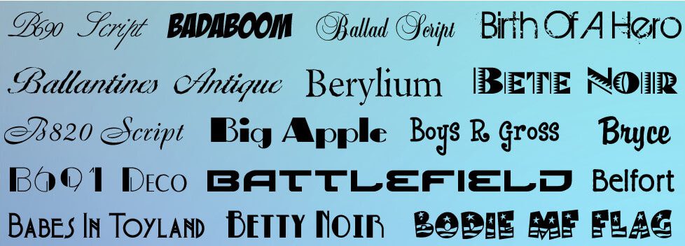 UltimateFontDownload - Screenshot Schriften B