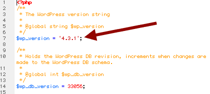 Descubra la versión de WordPress