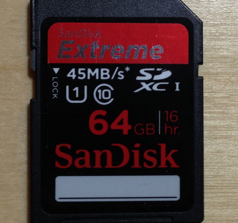 SanDisk SD card with 64 GB
