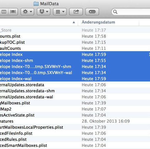 Apple Mail Dateien löschen