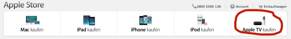 Apple Store mit TV