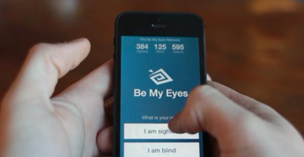 Registrazione dell'app per iPhone Be My Eyes