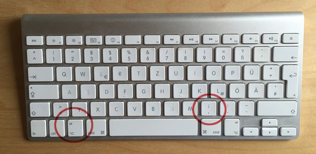 mac keyboard symbols infinity