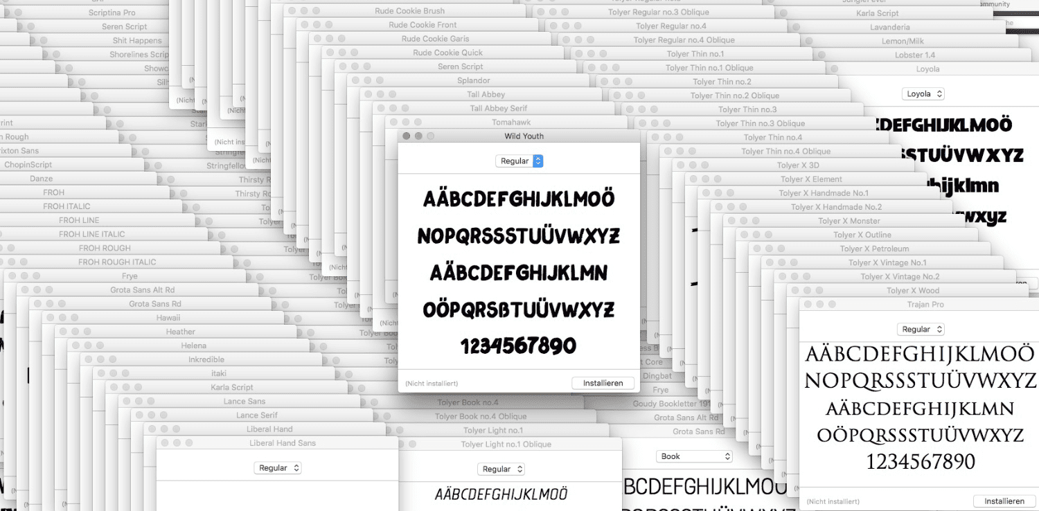 MAC Instructions: Install multiple fonts at once