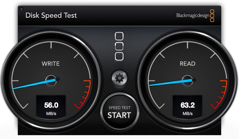 Disk Speed Test: USB 3 Festplatte am Inatek USB-C Hub