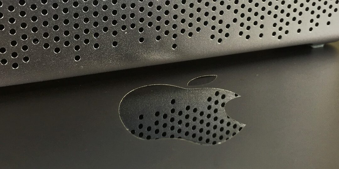 Inateck Bluetooth speaker with the Apple logo