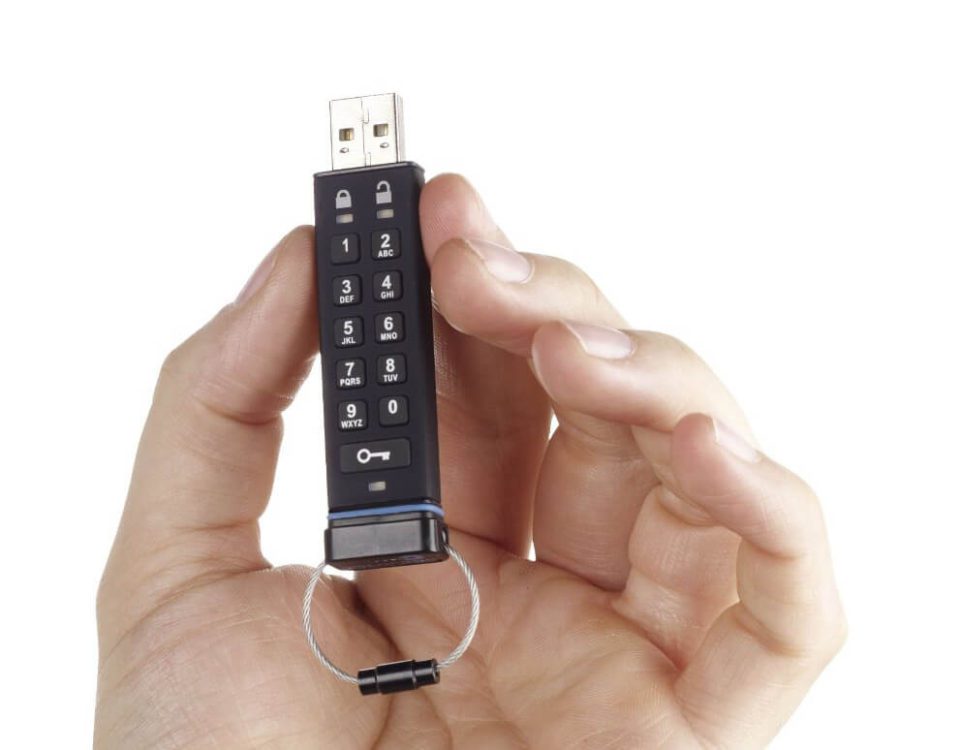 iStorage USB 2.0 Modell mit 256 BIT AES Verschlüsselung