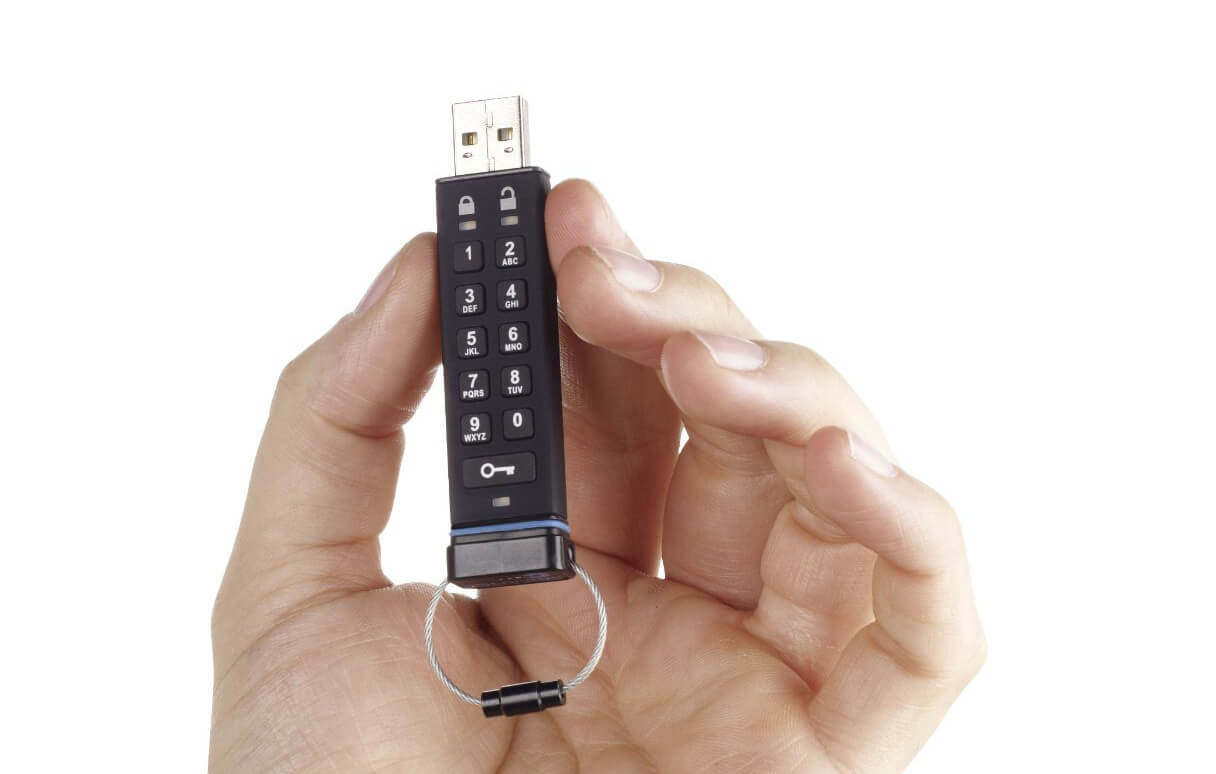 iStorage USB 2.0 Modell mit 256 BIT AES Verschlüsselung