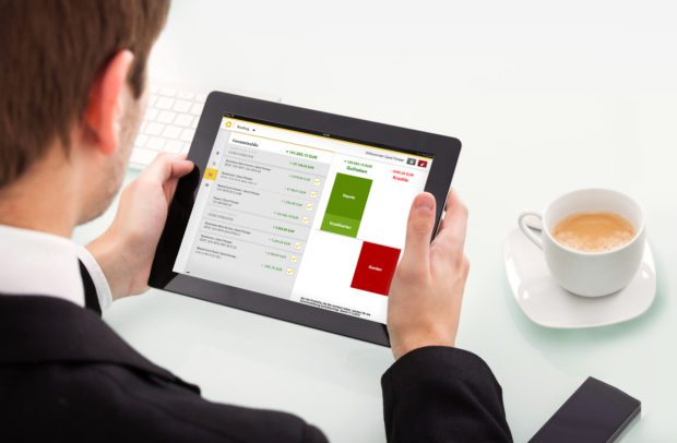 Verwendung der App auf einem Tablet