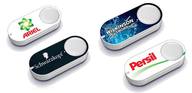 Various Amazon Dash Button models for the household