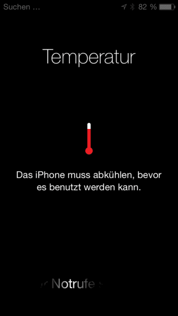 Temperaturwarnung wegen Überhitzung: iPhone zu heiss!