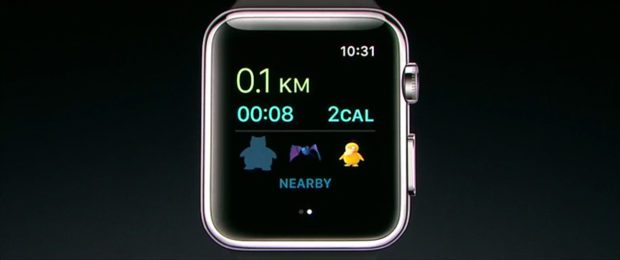 Pokémon Go abbinato ai dati di allenamento su Apple Watch Series 2 su watchOS 3