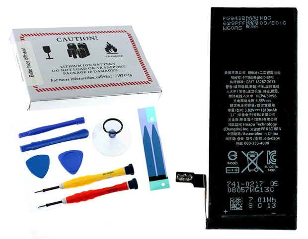 apple iphone 6s akku wechseln austauschen batterie set schraubenzieher iphone oeffnen ifixit teardown dinocell set