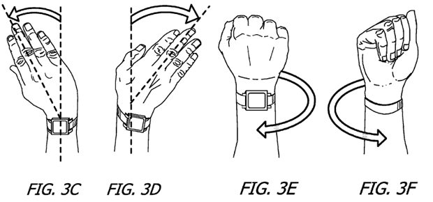 apple us patent apple watch series 3 gesture control hand gestures wrist movement control watchos 4