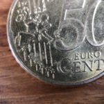 Here a 50 cent piece in close-up.