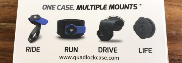 The click lock on the case allows you to attach the same case to different brackets - the best feature of the Quad Lock system!