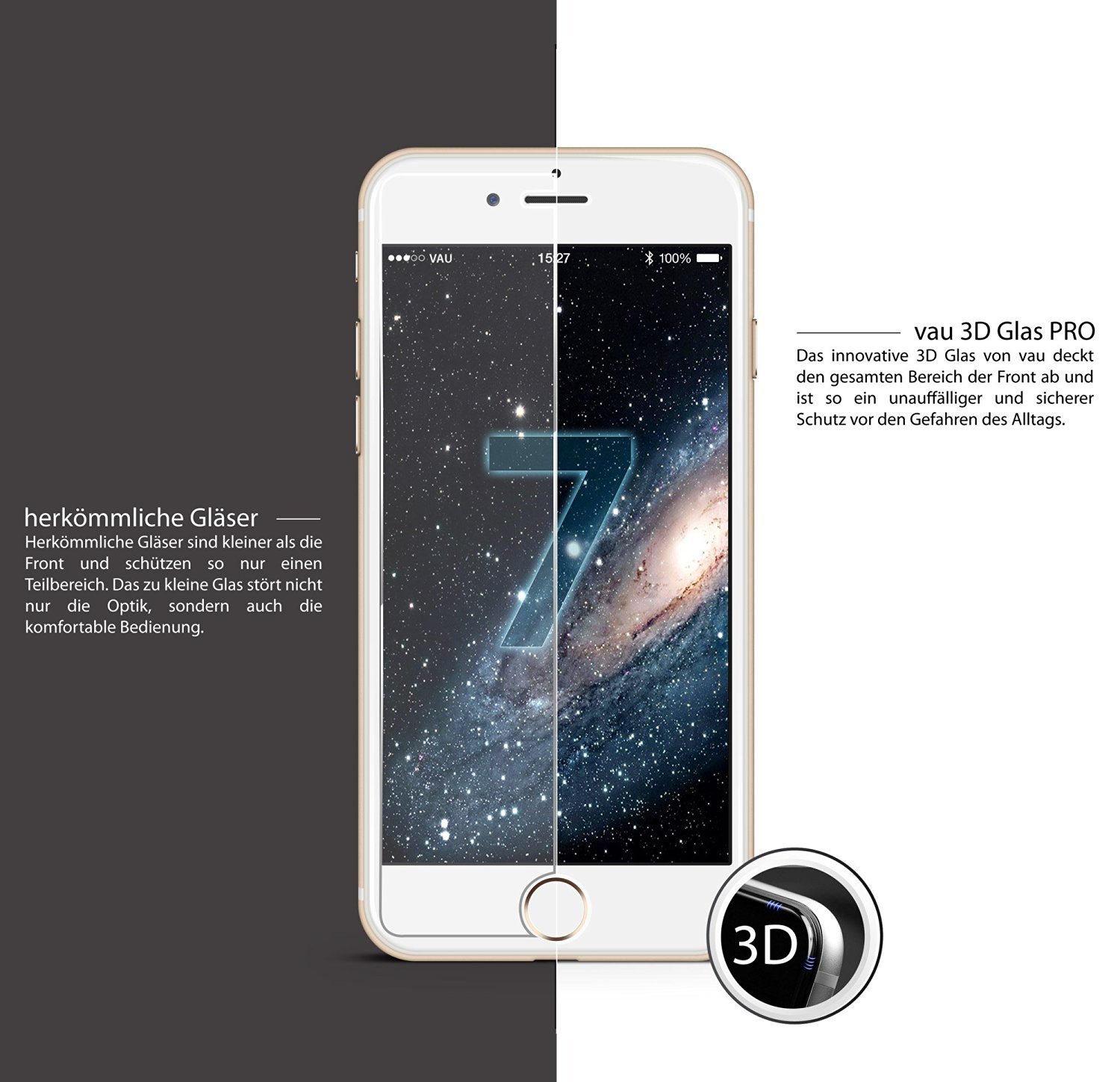 VAU Glas Pro Schutzfolie für iPhone 7 und 7 Plus Daten