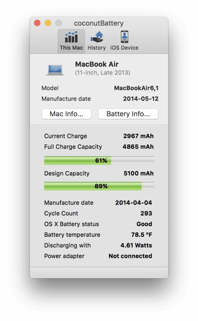 coconut battery for macbook pro