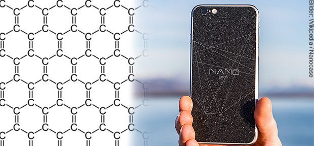 Graphene is offered by Nano from Sweden as a solution for longer battery life for iPhone and co. The carbon compound is much more than just heat conductive. Info in this post.