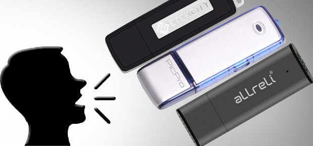 USB stick and digital dictation machine in one: with a USB voice recorder stick you can save data and record conversations. Product images: Amazon