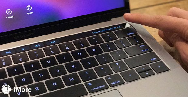 Im 2017 Testbericht zum 2016er MacBook Pro von Apple wurde die Touch ID positiv bewertet; auch die Touch Bar kam gut weg. Bild: iMore.com