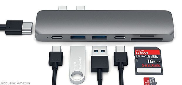 HDMI Satechi USB-C Hub for MacBook Pro 2016 from Apple. Thunderbolt 3 is closing