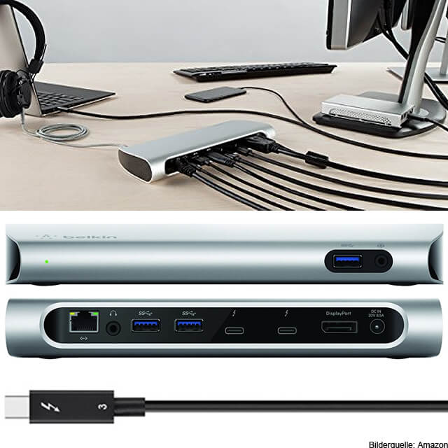 Belkin Thunderbolt 3 Express Docking Station für Apple MacBook Pro