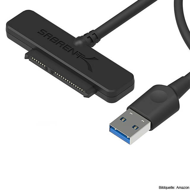 SATA auf USB Adapter Festplatte günstig extern anschließen