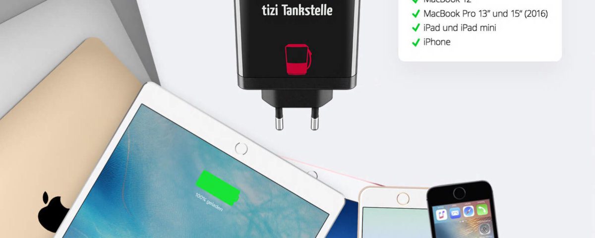 New and powerful: the tizi petrol station now comes with USB-C and 29 watts of output power (graphic: Equinux).