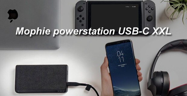 The Mophie powerstation USB-C XXL is not only intended as a power bank for the Apple MacBook Pro, but also as an external battery for Android devices, the Nintendo Switch, headphones, smartwatches and more. Image source: mophie.com