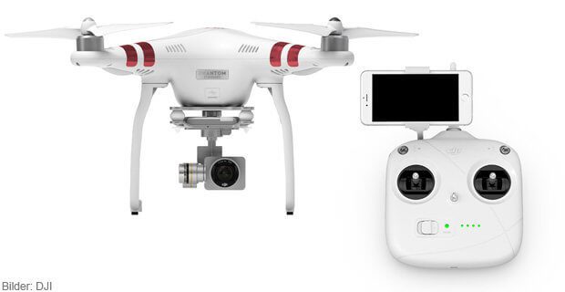 Im Preis der Kamera-Drohne von 2015 ist auch schon der Controller enthalten. Ein super Vorteil!