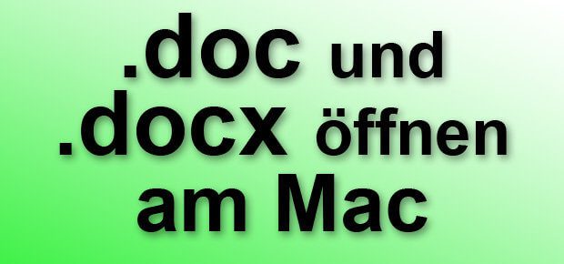 Opening a Docx or Doc file is easy on the Apple Mac - the programs