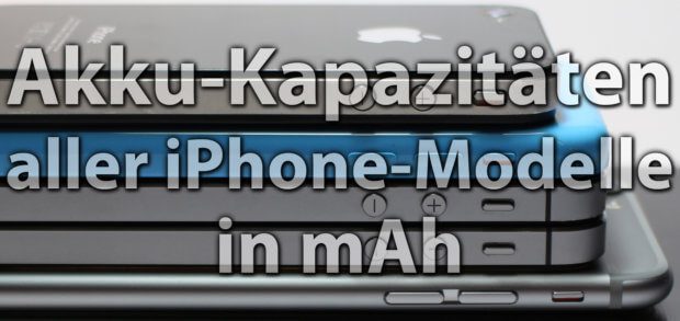 Capacidad de la batería del Apple iPhone en mAh de todos los modelos (2007  - 2022)