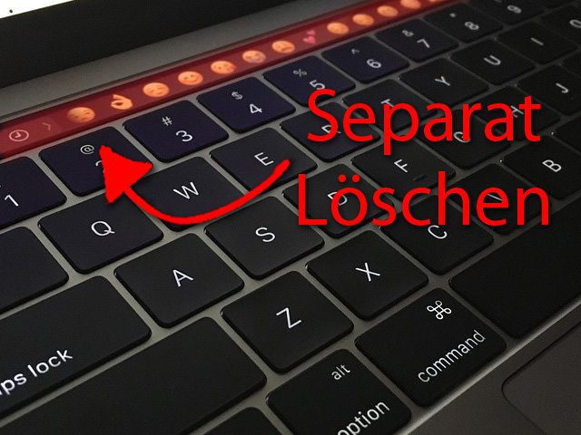 Apple MacBook Pro Touch Bar löschen vor Verkauf / Weitergabe