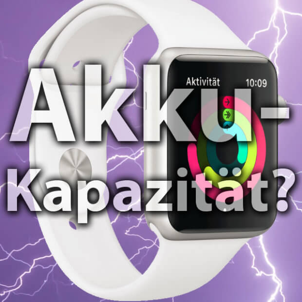 Apple watch battery, Watch Series 1, 2, 3 battery capacity, generation