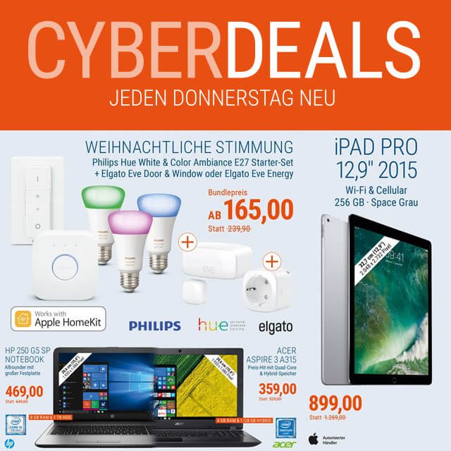 Buy Windows Notebook cheaper, Cyberport technology offers, iPad cheaper, buy Smart Home light