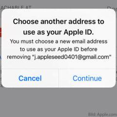 Apple ID wechseln, umändern, mit anderer Adresse nutzen
