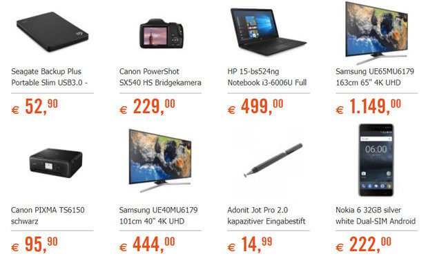 Some of the cyber deals of week 50/51 2017. The technology offers extend into all possible areas shortly before Christmas.