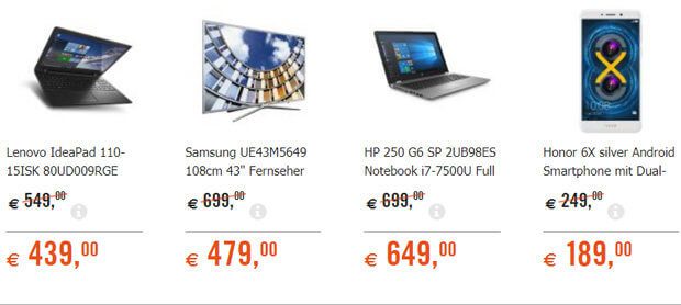 Die Cyberdeals der KW 52 2017 / KW 1 2018 bringen euch Technik-Angebote aus den Bereichen Fernseher, PC, Notebook, Smartphone und Drucker. Hier bekommt ihr alle Details.