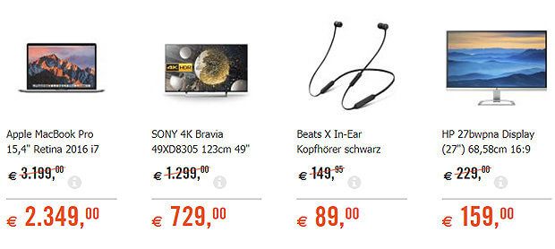 Bei den Cyberport Cyberdeals der KW 49/50 2017 bekommt ihr wieder Technik-Angebote und Schnäppchen. Unter den Deals ist auch ein MacBook Pro von 2016!