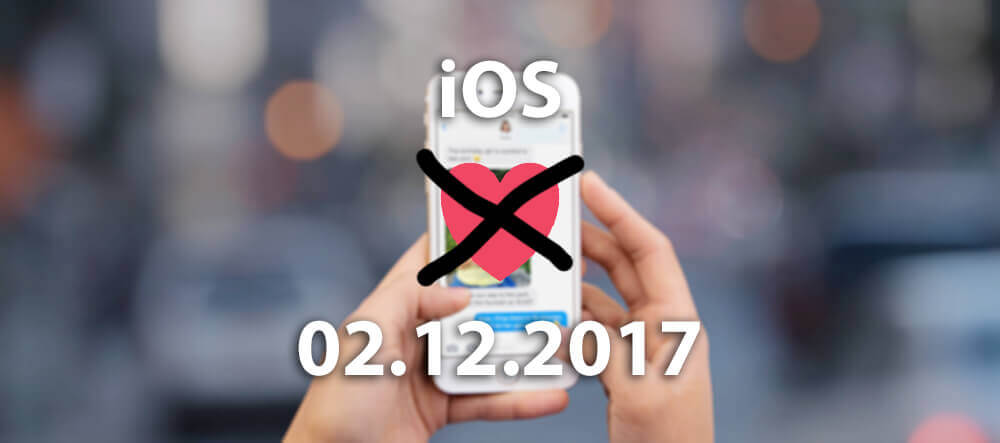 Not in Love: iOS 11.1.2 and December 02.12.2017nd, XNUMX - but there is a solution so that iOS and December will love each other again! (Photo: Apple.com)