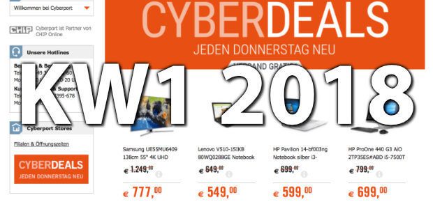 In the first Cyberdeals in 2018 you won't get Apple devices from Cyberport, but TVs, Blu-Ray players, headphones and more technology offers are cheaper.