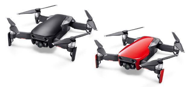 In addition to the selection of the three drone sets and other products such as the DJI Goggles, you also have the choice of color: arctic white, onyx black or flame red