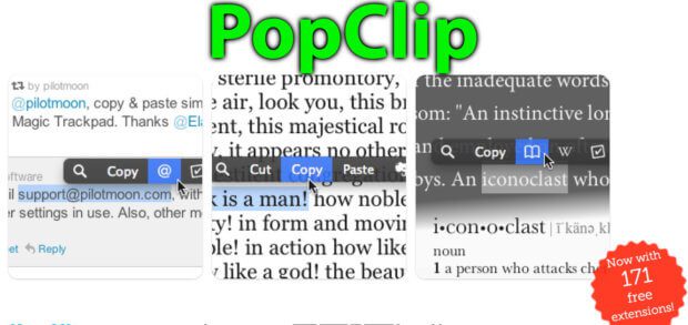 how to copy in popclip