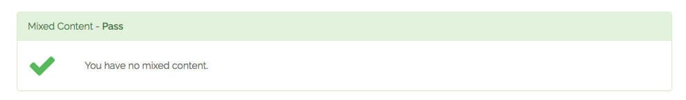 Wenn mit der SSL-Umstellung alles glatt lief, bekommt ihr beim Online-Test von "Why no padlock?" diese Anzeige: alles in Butter, sozusagen. :)