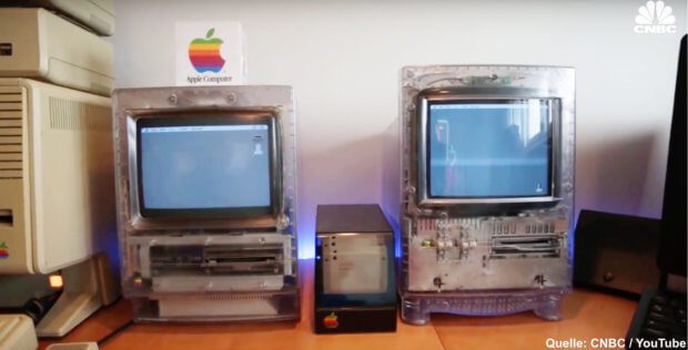 Two transparent Macintosh prototypes from Apple from the Hap Plain collection. You can find more in the video.