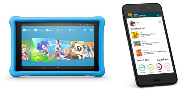 Amazon Fire HD 10 Kids Edition è un tablet per bambini con un sistema Android adatto ai bambini, app FreeTime, giochi, video, film e altro ancora. I genitori possono visualizzare l'utilizzo tramite l'app per smartphone.