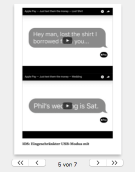 Leider erscheinen auch Videos im Ausdruck.