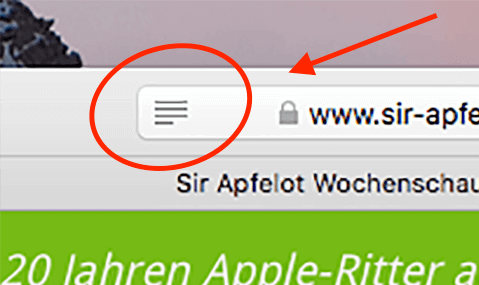 Der Reader-Modus in Safari ermöglicht eine ordentlich lesbare Ansicht einer Webseite.