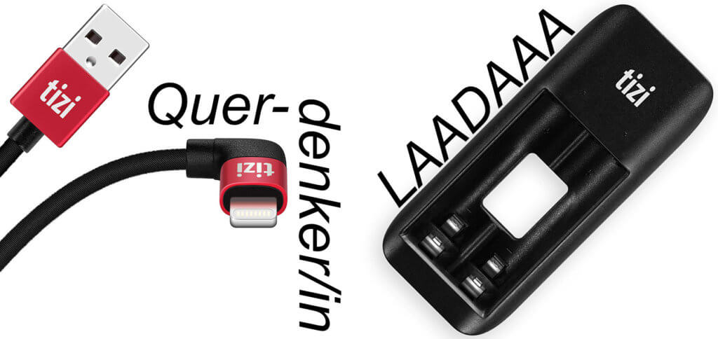 The technology and software manufacturer equinux from Munich has once again brought practical products onto the market with the tizi Querdenker / in charging cable and the tizi LAADAAA battery charger. Images: equinux / Amazon